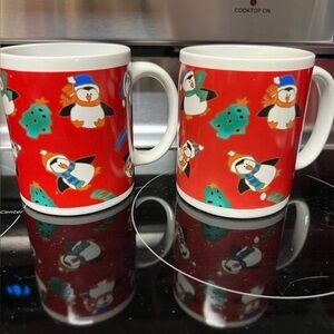 Festive Penguin Mugs